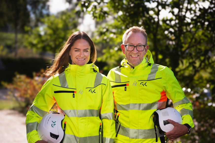 Martine Drevvatne Arbejdsmiljø-chef, og Kim Robert Lisø, koncernchef hos GK.