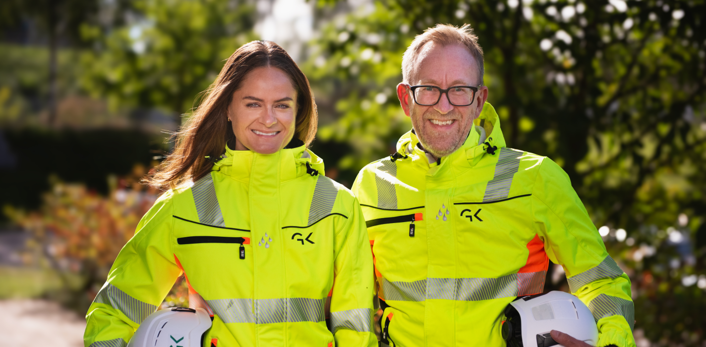 Martine Drevvatne Arbejdsmiljø-chef, og Kim Robert Lisø, koncernchef hos GK.